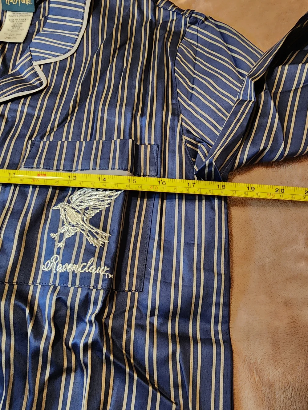 Warner Bros. Ravenclaw Striped Blue Cotton Pajama Set